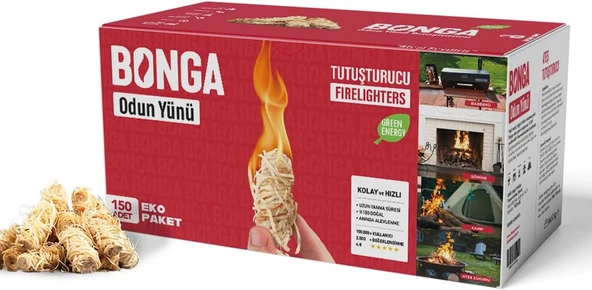 Mangal Barbekü Tutuşturucu 150 Adet 2 Kg - Jel Çıra Alternatifi Doğal Odun Yünü ürün görseli 1