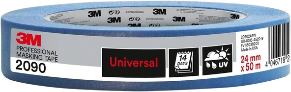Hand-Masker 2090 Profesyonel Boya Bandı, Pürüzsüz Yüzeyler Için, Uv Işınlarına Dayanıklı, Iç Dış Mekan, 24 Mm X 50 M ürün görseli 1