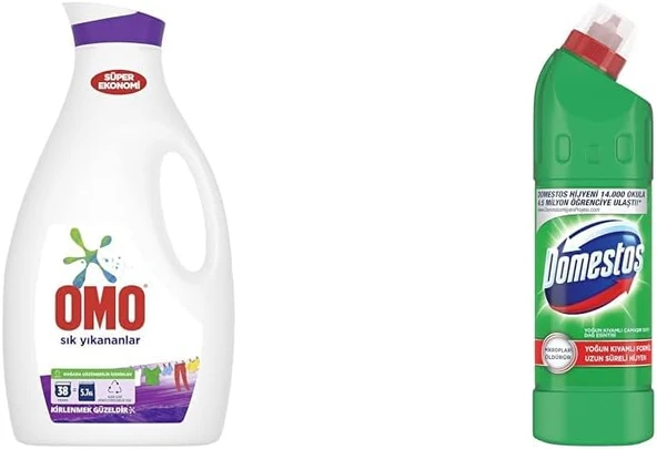 Sıvı Çamaşır Deterjanı Sık Yıkanan Çamaşırlar İçin, 2470 Ml, 38 Yıkama, 1 Adet(1) Yoğun Kıvamlı Çamaşır Suyu Maksimum Hijyen Dağ Esintisi, 750 Ml(2) ürün görseli 1