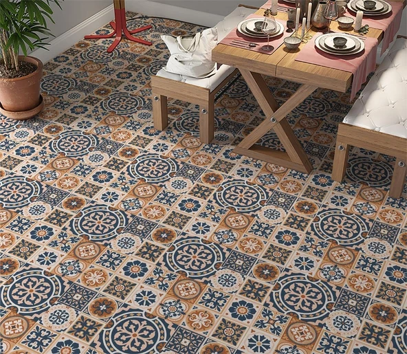 Stickerart Yer Kaplama Zemin Kaplama Folyosu 65X130 Cm Azulejo Floor ürün görseli 1