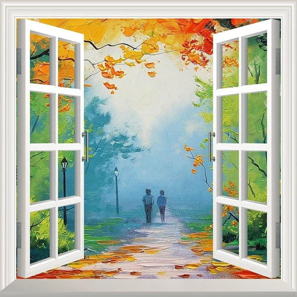 Pencere Poster Duvar Kağıdı Nature Love Yapışkanlı Sticker ürün görseli 1