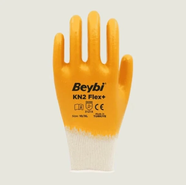 Beybi Kn2+ Flex Nitril Sarı Eldiven 10 No ürün görseli 1