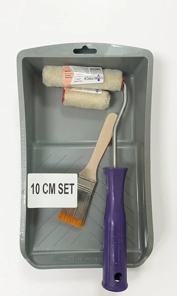 İzmir Fırça Maher 5 Cm 10 Cm Mini Rulo Boya Seti - Akrilik Su Bazlı Boyalar İçin Boya Tavası Kestirme Fırçalı Ev Yenileme, Ahşap Duvar Boyama Seti ürün görseli 1