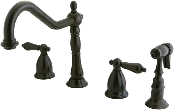 Pirinç Ks1795Albs Heritage Breitgefaechert Mutfak Armatürü American Kolu Sap & Pirinç Spra ürün görseli 1