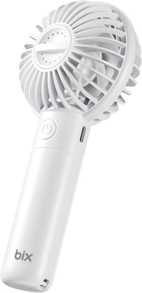 Bix Bxpf01 Şarj Edilebilir 3 Kademeli Taşınabilir Portatif Aromaterapi Özellikli Mini Fan El Tipi Vantilatör Yüksek Hızlı, Maksimum 5200 Rmp, 1200 Mah, Seyahat, Ofis, Kamp Için Küçük Cep Fanı (Beyaz) ürün görseli 1