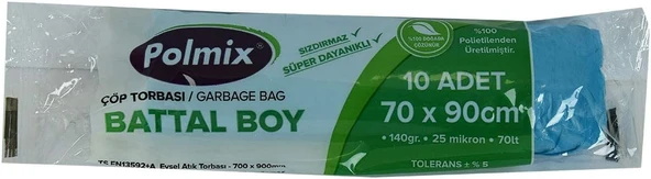 Torbası Battal Boy 70X90Cm 140Gr 25Mikron 70Lt Rulo 10 Adet ürün görseli 1