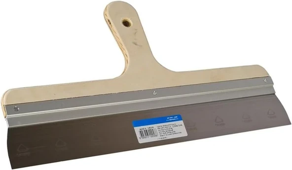 Ahşap Eğri Saplı Metal Macun Spatula Temizlik Boya Sıva Kazıma Harç Karıştırma Ispatulası 30 Cm ürün görseli 1