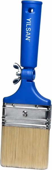Yılsan No: 3 Profesyonel Boya Fırçası – Sap Takılabilir (Robot Fırça Uyumlu) – Plastik Saplı, Dayanıklı Kıl Yapısı – Duvar, Ahşap Vernik Boyama İçin ürün görseli 1
