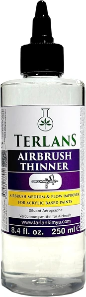 Terlans Airbrush İnceltici 250 Ml Airbrush Thinner Flow Improver Model Boyama Için Akrilik Bazlı İnceltici, Akışkanlık & Detay ürün görseli 1