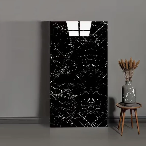 Promosyonca Panel Mermer Desen, 60X30 Cm, 5 Adet (Siyah Desen) ürün görseli 1