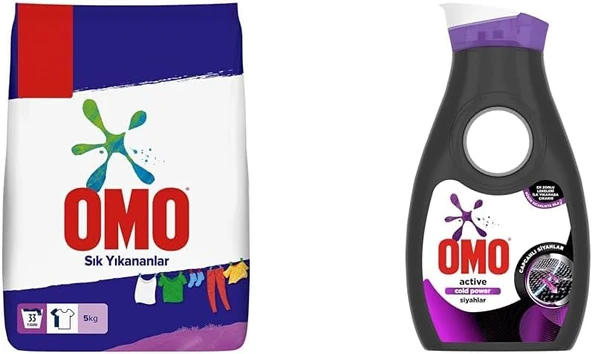 Toz Çamaşır Deterjanı Sık Yıkananlar 5 Kg(1) Sıvı Çamaşır Deterjanı Siyahlar İçin Siyahlarınızı Koruyarak Zorlu Lekeleri İlk Yıkamada Çıkarır 910 Ml 14 Yıkama(2) ürün görseli 1