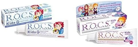 R.O.C.S. Kids 3-7 Yaş Florürsüz Macunu Meyve Külahı Tadında (1 X 45 G) Kids 4-7 Yaş Macunu Balon Sakızı 45G ürün görseli 1