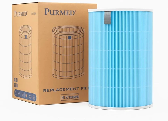 Purmed Air Purifier H Uyumlu H13 Hepa + Aktif Karbon Filtre | Rfid Çipli | Renk | Yüksek Verimli 3 Katmanlı Filtrasyon ürün görseli 1