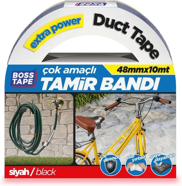 Tape Kanal Tamir Bandi, 10 Metre Uzunluk X 48 Mm Kalinlik, Siyah ürün görseli 1