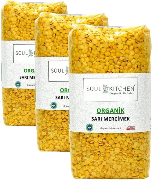 Soul Organik Sarı Mercimek 750 Gr (3 Paketi) ürün görseli 1