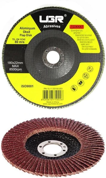 Ugr Metal Ahşap Flap Di̇sk Zımpara 180 Mm 100 Kum ürün görseli 1