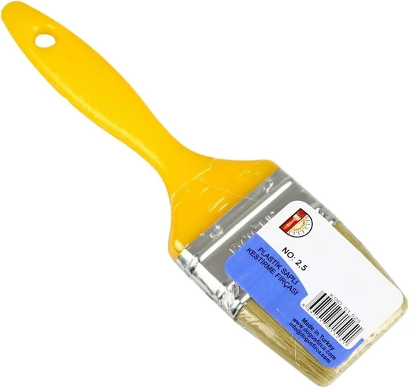 Kalın Plastik Saplı Kestirme Fırça - Dayanıklı Ergonomik Boyama Fırçası ürün görseli 1