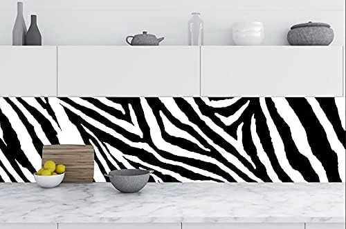Mutfak Tezgah Arası Folyo Fayans Kaplama Folyosu Zebra Desen 60 X 300 ürün görseli 1