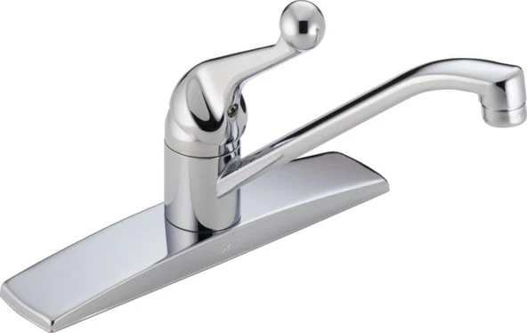 Faucet Klasik Tek Kolu Evye Bataryası, Krom Mutfak Bataryası, Mutfak Lavabo Bataryası 3 Delikli, Krom 100Lf-Wf, 8 X 8 X 8 Inç ürün görseli 1
