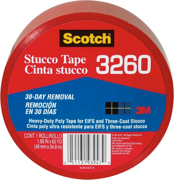 Scotch 3260-A Sıva Bandı, 4,8 Cm X 60 Yd, Kırmızı ürün görseli 1