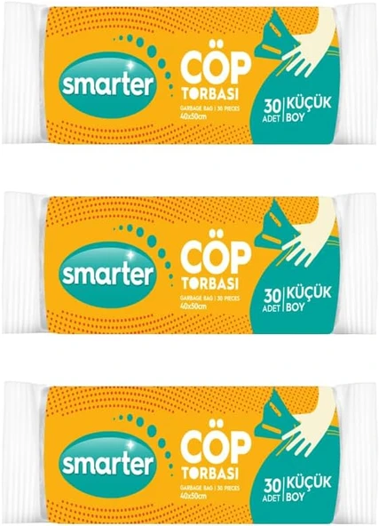 Smarter 3 Lü Küçük Boy Torbasi Poşeti̇ Mi̇ni̇ 40X50Cm ürün görseli 1