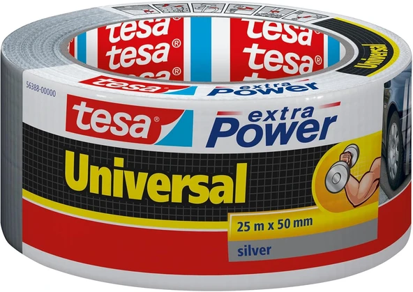 Tesa Extra Power Universal Duct Bant, Gaffer Bant, 25Mx50Mm, Gri ürün görseli 1