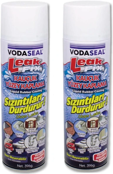 2 Adet Leak Fix Su Geçirmez Sızdırmaz Sprey 396 Gr Beyaz ürün görseli 1