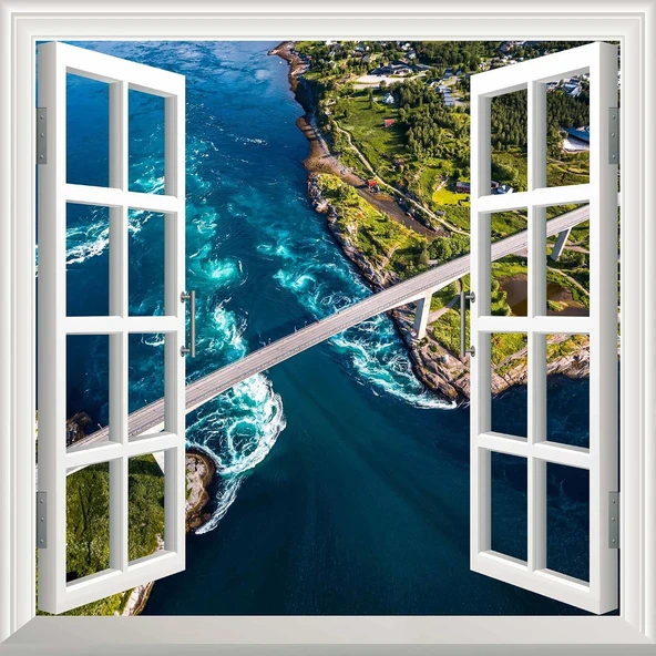 Pencere Poster Duvar Kağıdı Norland Yapışkanlı Sticker ürün görseli 1