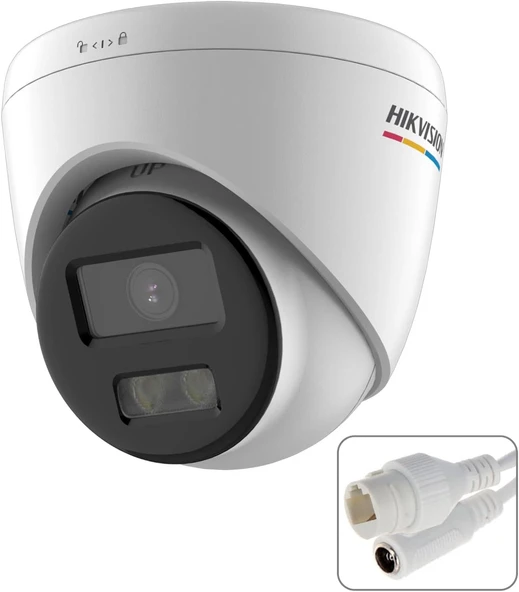 Hikvision Ds-2Cd1327G0-Luf 2 2.8 Mm Sabit Lensli Colorvu Dome Ip Kamera ürün görseli 1