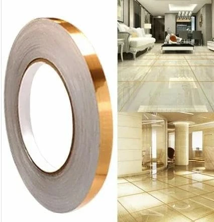 Fayans Arası Şerit Bant 1Cmx50M Gold Kendinden Yapışkanlı Derz Bandı ürün görseli 1