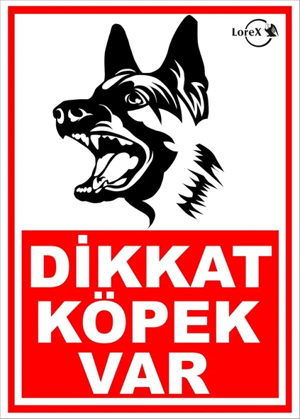 Lorex Dikkat Var Pvc Uyarı Levhası ürün görseli 1