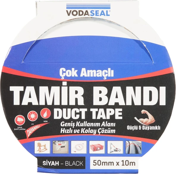 Vodaseal Çok Amaçlı Tamir Bandı, 50Mmx10Mt, Siyah ürün görseli 1