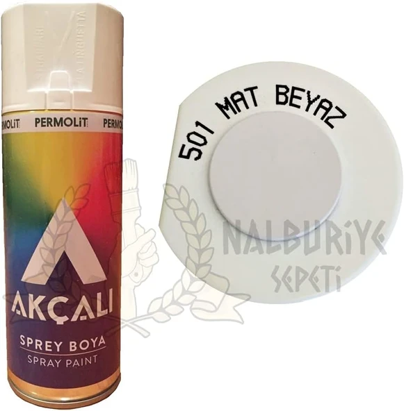 Akçalı Sprey Boya 400 Ml 501 Mat Beyaz ürün görseli 1