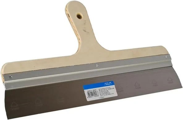 Ahşap Eğri Saplı Metal Macun Spatula Temizlik Boya Sıva Kazıma Harç Karıştırma Ispatulası 25 Cm ürün görseli 1