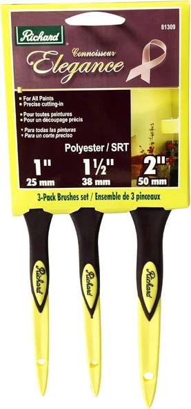 Richard 81309 Elegance Fırça Seti, Paket (1", 1-1/2", 2"), 3 Paket ürün görseli 1