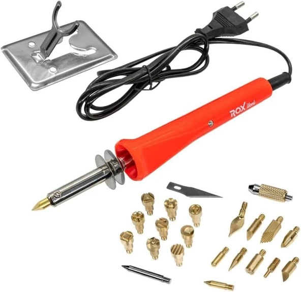 Rox Wood 0142 Ahşap Yakma Hobi Seti 30 Watt - 27 Parça ürün görseli 1