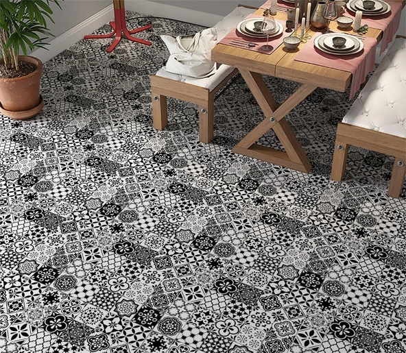Stickerart Yer Kaplama Zemin Kaplama Folyosu 65X130 Cm Spanish Tile ürün görseli 1