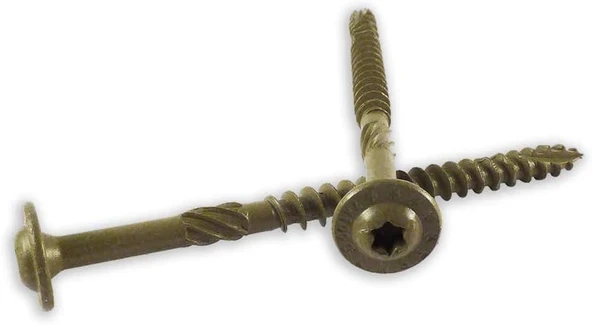 Woodpro Fasteners St516X318B 5/16-Inç X 3-1/8-Inç Uzunluk Yuvarlak Yıkama Başlığı Dış Ahşap Vidalar, 250'Li Paket ürün görseli 1