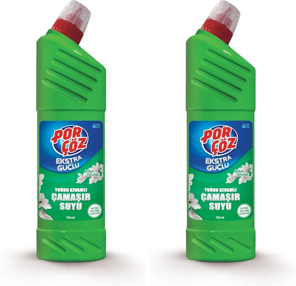 Porçöz Çamaşır Suyu Bahar Tazeliği 750 Ml (2 Paketi) ürün görseli 1