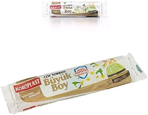 Koroplast Yasemin Büzgülü Orta Boy 15Li Torbası + Yasemin Büzgülü Büyük Boy 10Lu Torbası ürün görseli 1