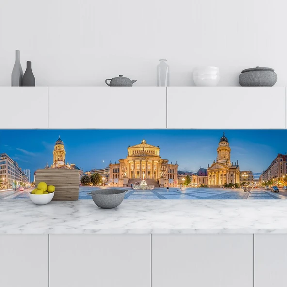 Mutfak Tezgah Arası Folyo Fayans Kaplama Folyosu Berlin 60X300 Cm ürün görseli 1