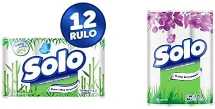 Solo Tuvalet Kağıdı Bambu Katkılı 12'Li Solo Kağıt Havlu 12'Li ürün görseli 1