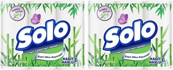 Solo Bambu Kağıt Havlu 6'Lı (2 Paketi) ürün görseli 1