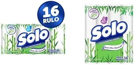 Solo Tuvalet Kağıdı Bambu Katkılı 16'Lı Solo Kağıt Havlu Bambu Katkılı 16'Lı ürün görseli 1