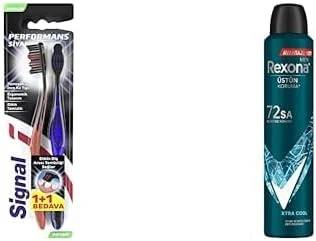 Signal Fırçası Performance Black 2 Kat Yumuşak 31 Gr 1+1 Men Erkek Sprey Deodorant Xtra Cool 72 Saat Kesintisiz Üstün Koruma 200 Ml ürün görseli 1