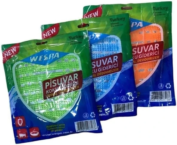 Wespa Parfümlü Pisuvar Koku Giderici, 3'Lü Paket, Deodorizer Tablet, Yeşil ürün görseli 1