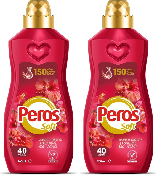 Peros Konsantre Yumuşatıcı Amber Çiçeği & Sandal Ağacı 960 Ml (2 Paketi) ürün görseli 1