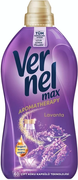 Vernel Taze Lavanta Kokulu 60 Yıkama Konsantre Çamaşır Yumuşatıcısı (1 X 1440 Ml) ürün görseli 1