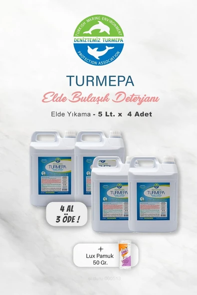 Turmepa 4 Al 3 Öde Elde Yıkama Bulaşık Deterjanı 5 Litre, Pamuk ürün görseli 1