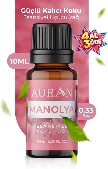 Auran Manolya Esansiyel Uçucu Koku Yağı Difüzor Esansı Buhurdanlık Yağı Aromaterapi Yağı 10Ml ürün görseli 1